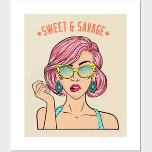 Sweet and Savage Tees Posters and Art